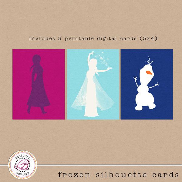 Free Frozen Printable Cards for Project Life One Velvet Morning