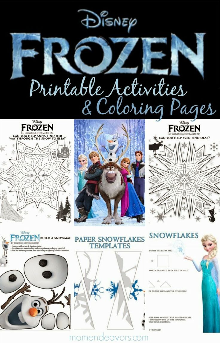 Free Frozen printable coloring pages