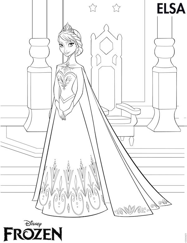 Free Frozen printables coloring pages Elsa crown Anna crown invitations sti