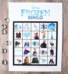 Free Printable Frozen Bingo is fun for parties and movie nights