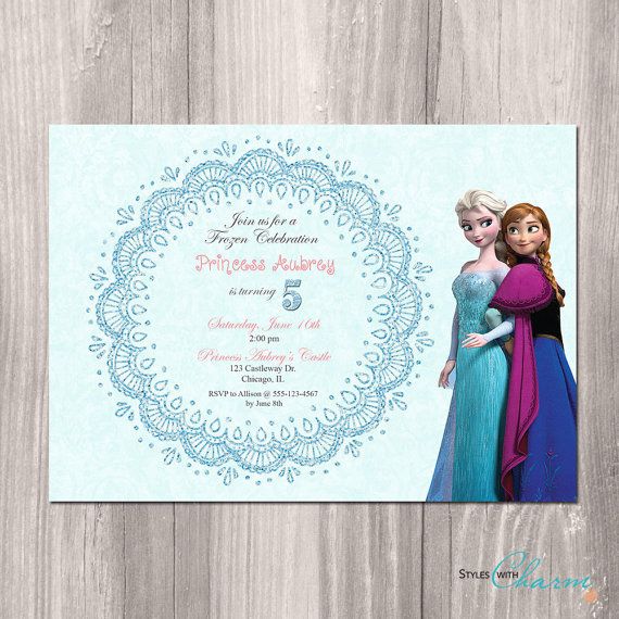 Frozen Birthday Invitation Frozen Printable by StyleswithCharm 12.00