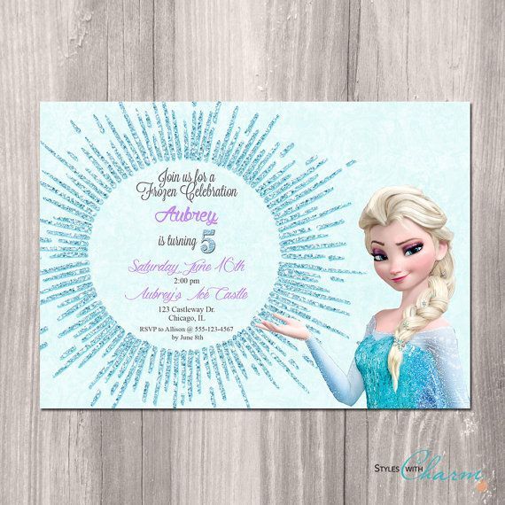 Frozen Birthday Invitation Frozen Printable by StyleswithCharm Birthday Frozen
