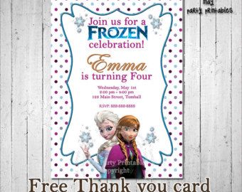 Frozen Birthday Invitation Printable Frozen by YourMainEventPrints