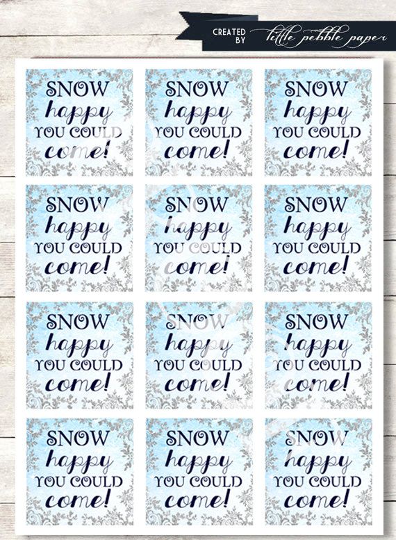 Frozen Birthday Party Gift Tags Chic Classy Elegant Frozen Printable Winter Wo