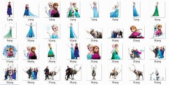 Frozen Clipart Frozen PNG frozen printable Anna and Elsa Frozen characters Clip
