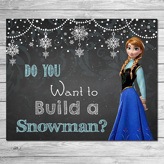 Frozen Do You Want to Build A Snowman Sign by ItsACowsOpinion