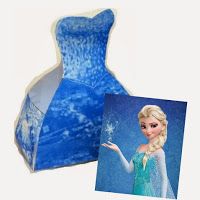Frozen Elsa Free Printable Dress Shaped
