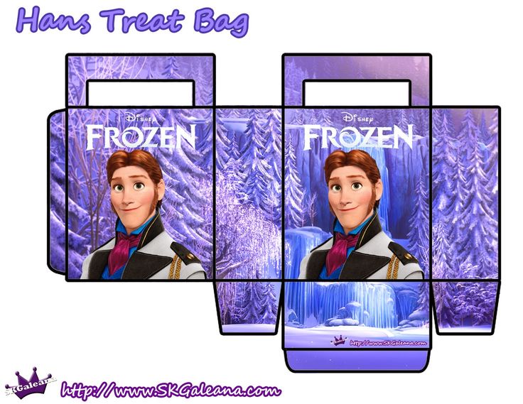 Frozen Free Printable Paper Bags in Lilac