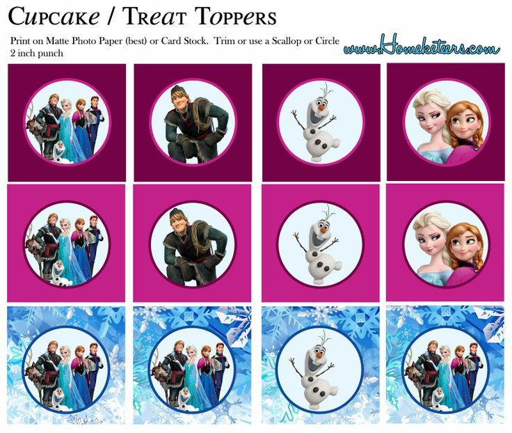Frozen Free Printable Toppers. free Frozen printable toppers Free Frozen