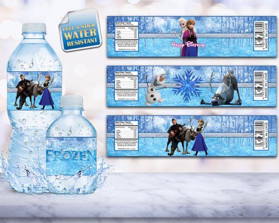 Frozen Frozen Water Bottle Labels Frozen Labels Frozen Banner Frozen Invitat