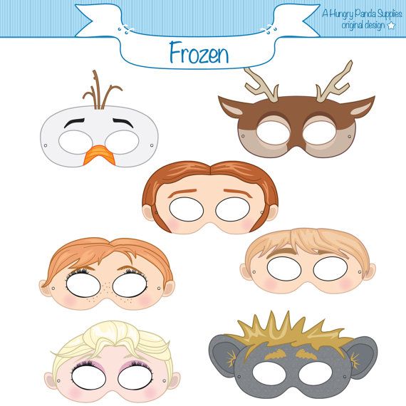 Frozen Printable Character Masks Great since each person can choose their favo