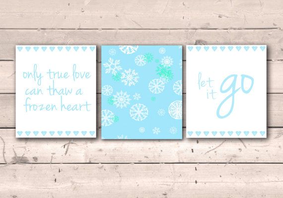 Frozen Printable Quotes Instant Download Set of 3