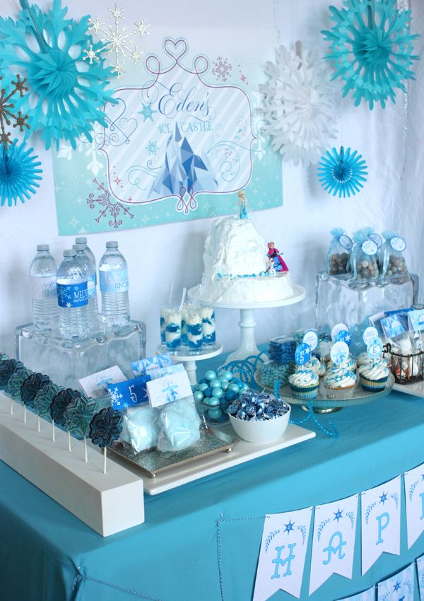Frozen birthday party decorations and food ideas free pritnables