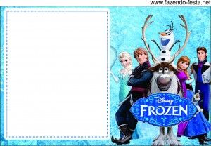 Frozen free printable invitation card bunting or candy bar label
