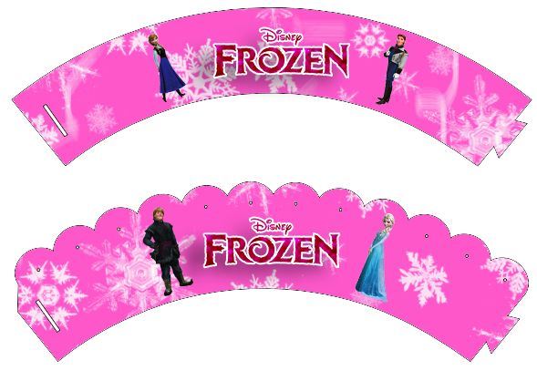 Frozen in PinkFree Printable Cupcake Wrappers.Gratis