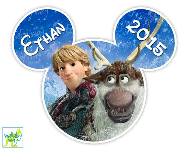 Kristoff and Sven Disney Frozen Printable Iron On Transfer or Use as Clip Art D