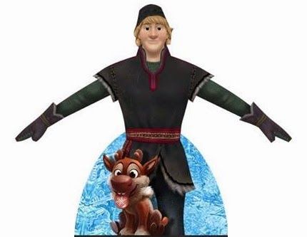 Kristoff from Frozen Free Printable Dress Shaped Box use as Kristoff centerpie