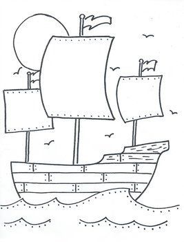 MAYFLOWER Coloring sheet Coloring Mayflower sheet cartoon coloring pages
