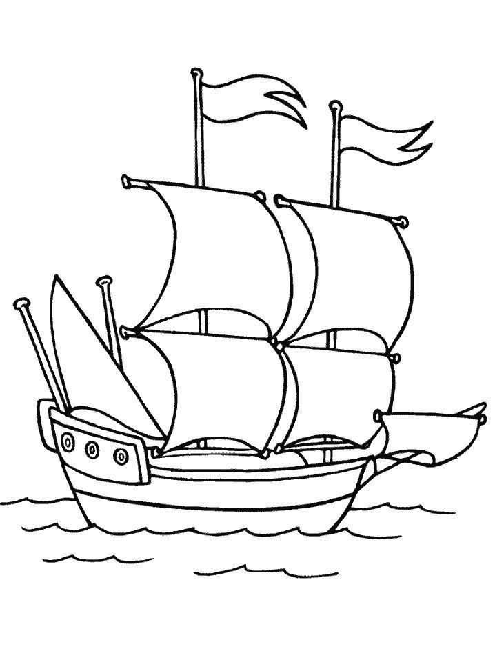 Mayflower Boat Coloring Page – free printable mayflower coloring … Boat Co