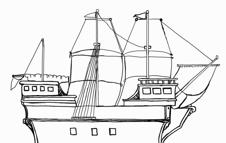 Mayflower Coloring Page Coloring Mayflower page cartoon coloring pages