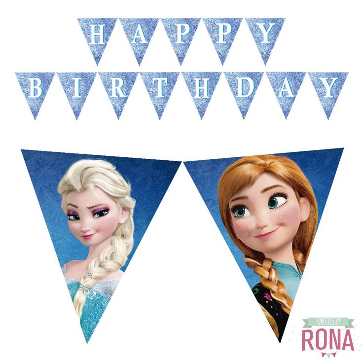 More pennants to decorate your Frozen themed birthday frozen banner birthda