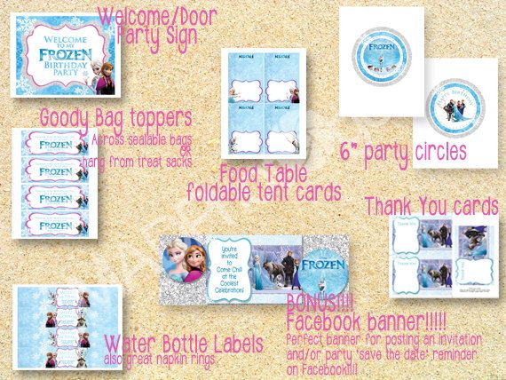 ON SALELimited Time Frozen Printable Party Pack Instant by MadPhotoge Etsy