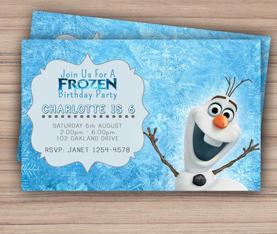 Olaf Frozen Birthday Invitation Printable by CeMariePrints £5.06
