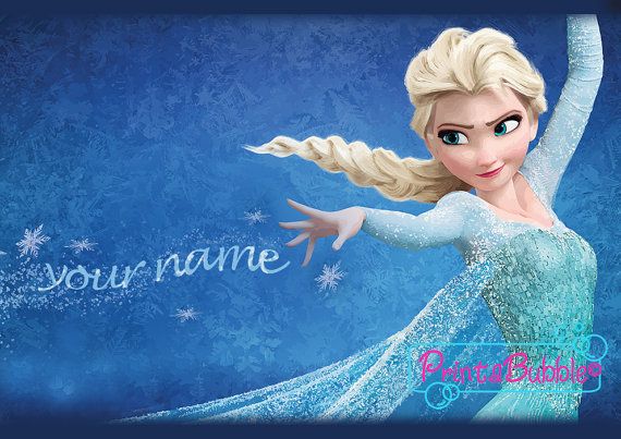 Personalised Elsa from Frozen Printable Digital by PrintaBubble £4.84