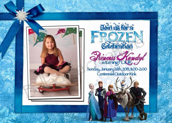 Printable Disney39s Frozen Birthday Invitation on Etsy 12.00