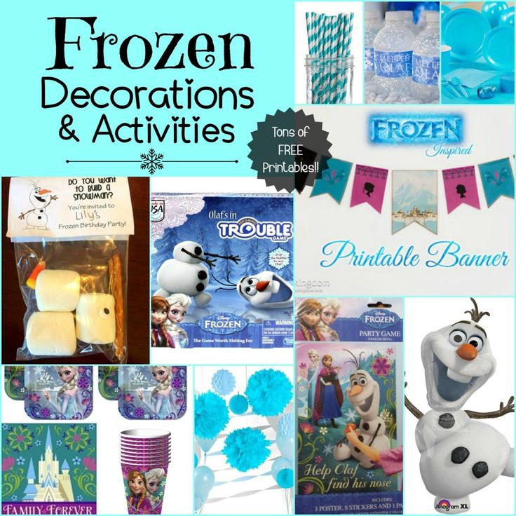 The BEST Frozen themed decorations printables and activities