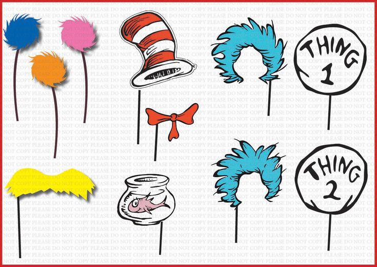 Thing 1 Template. dr seuss coloring pages and 2 clipart panda free