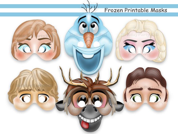 Unique Frozen Printable Masksparty masksbirthdaydecorationinvitationAnnaOl
