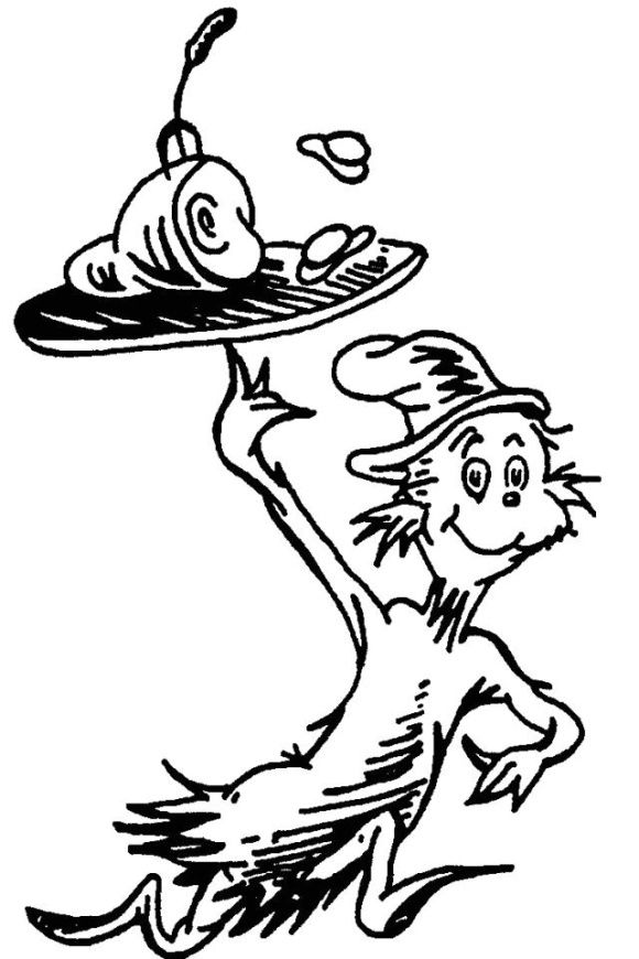 beautiful dr seuss coloring page free