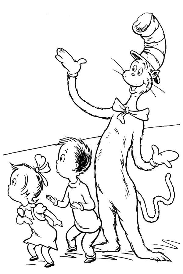 dr seuss coloring pages cat in the hat Printable Coloring Pages