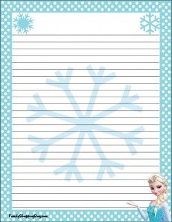 free printable Frozen Stationery 2