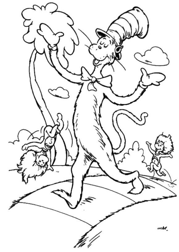new dr seuss coloring page free