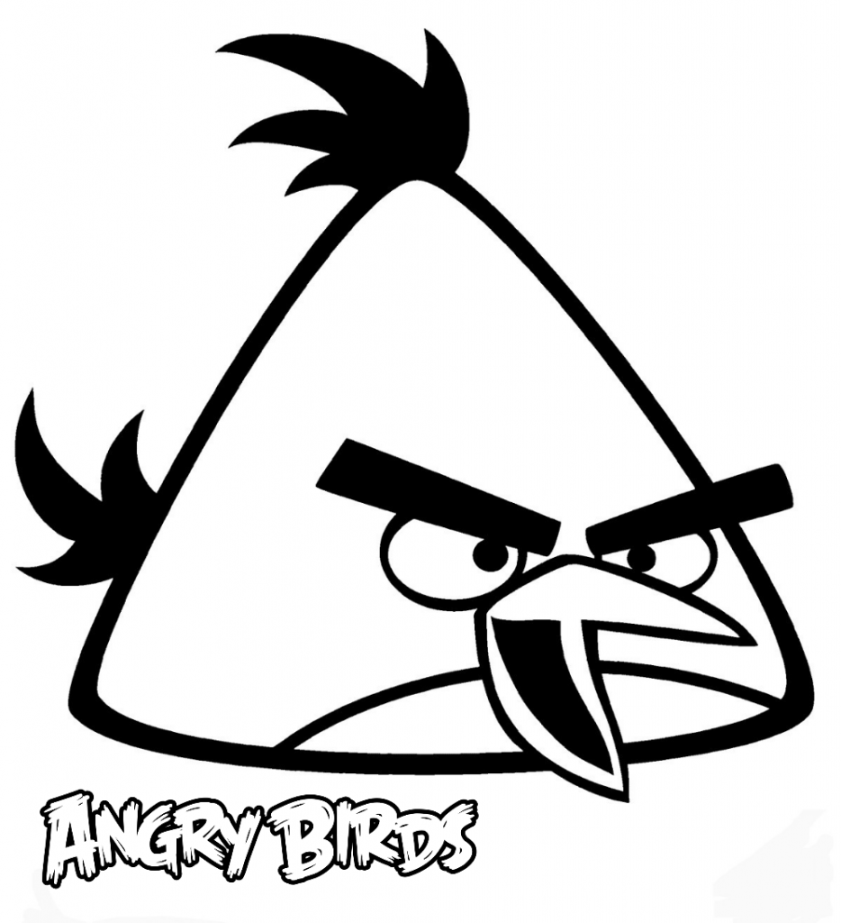 chuck yellow angry bird coloring on bubakids