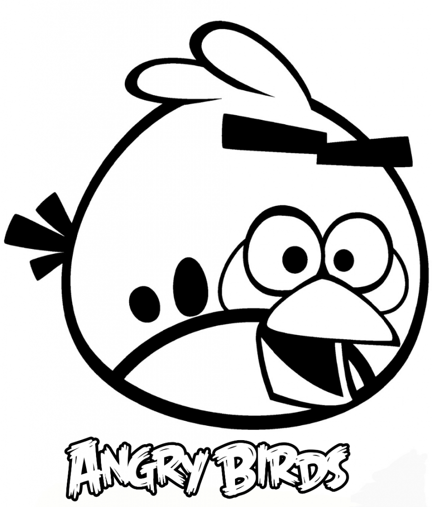 red bird angry bird coloring page on bubakids