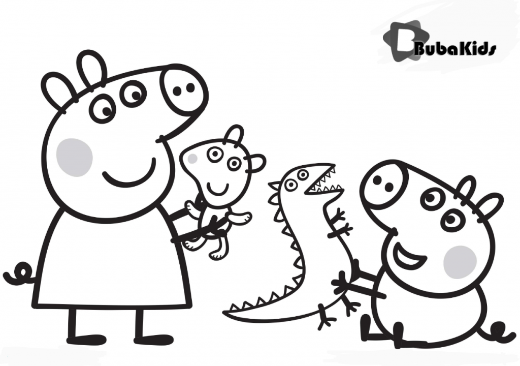 peppa pig coloring page bubakids