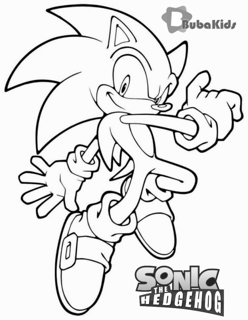 Easy Sonic Coloring Pages Ideas Printable bubakids