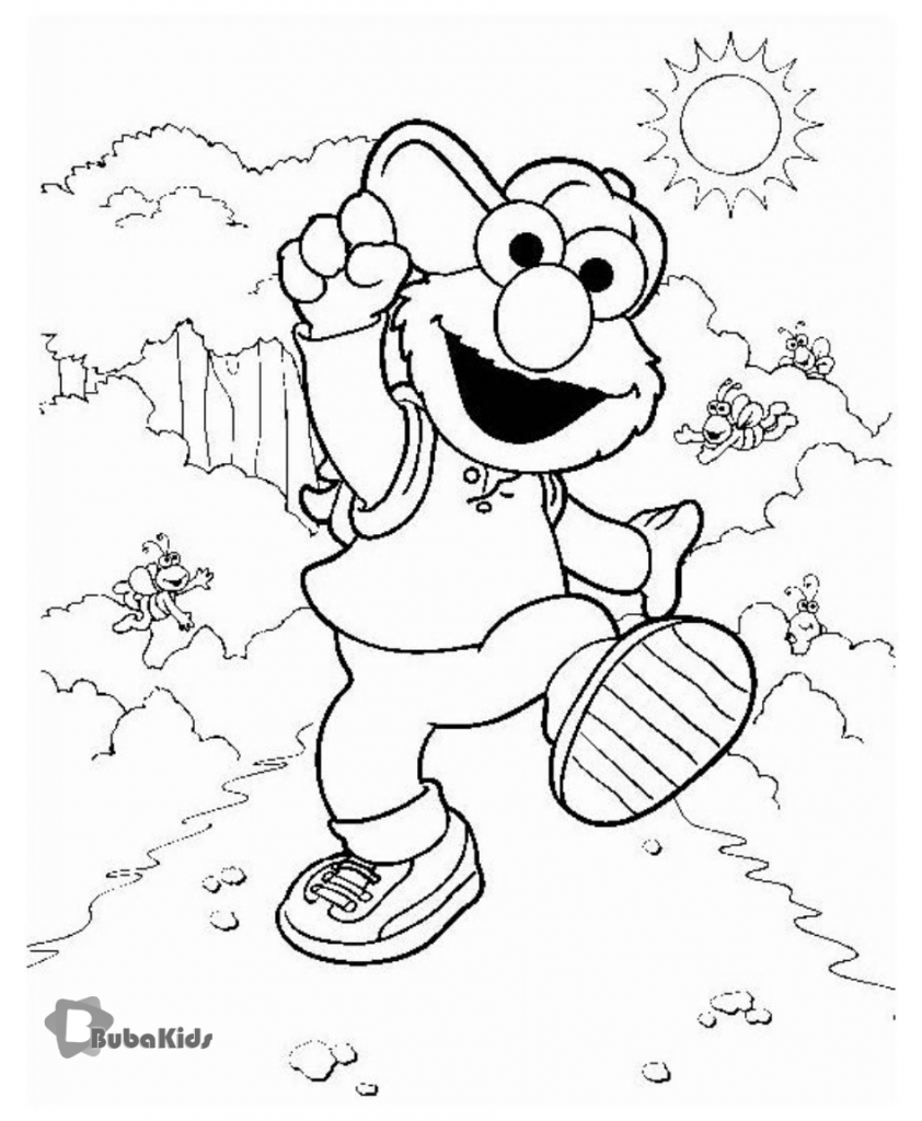 Elmo Coloring Pages For Kids Printable bubakids