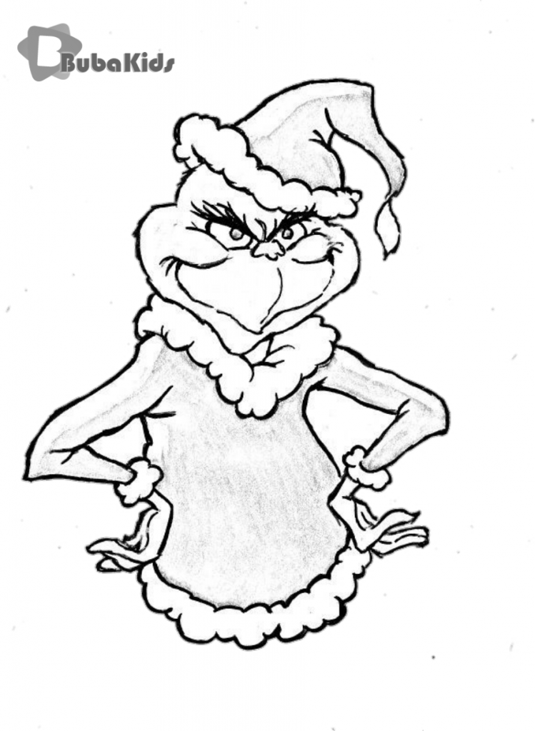 grinch printable coloring pages bubakids