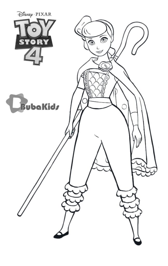 little bo peep toy story 4 character coloring page