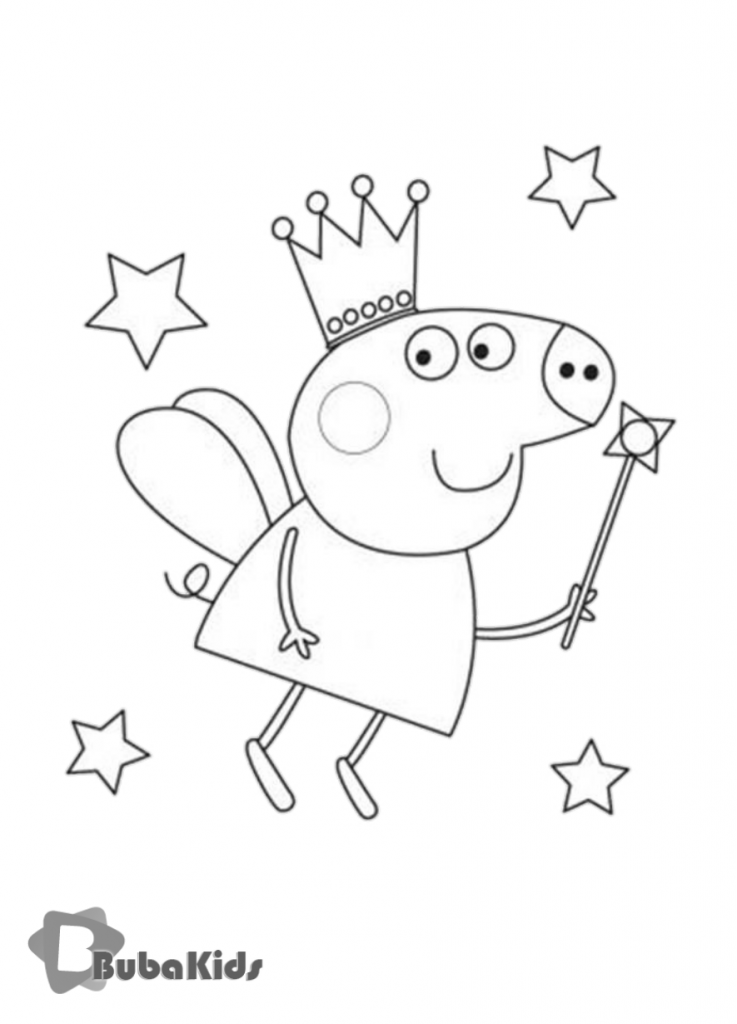 peppa pig coloring page on bubakids