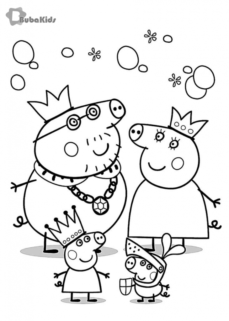 peppa pig family coloring pages bubakids