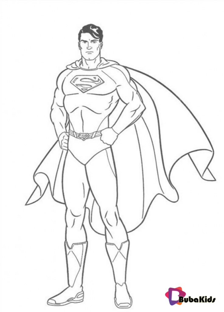 Printable Superman Coloring Pages on bubakids