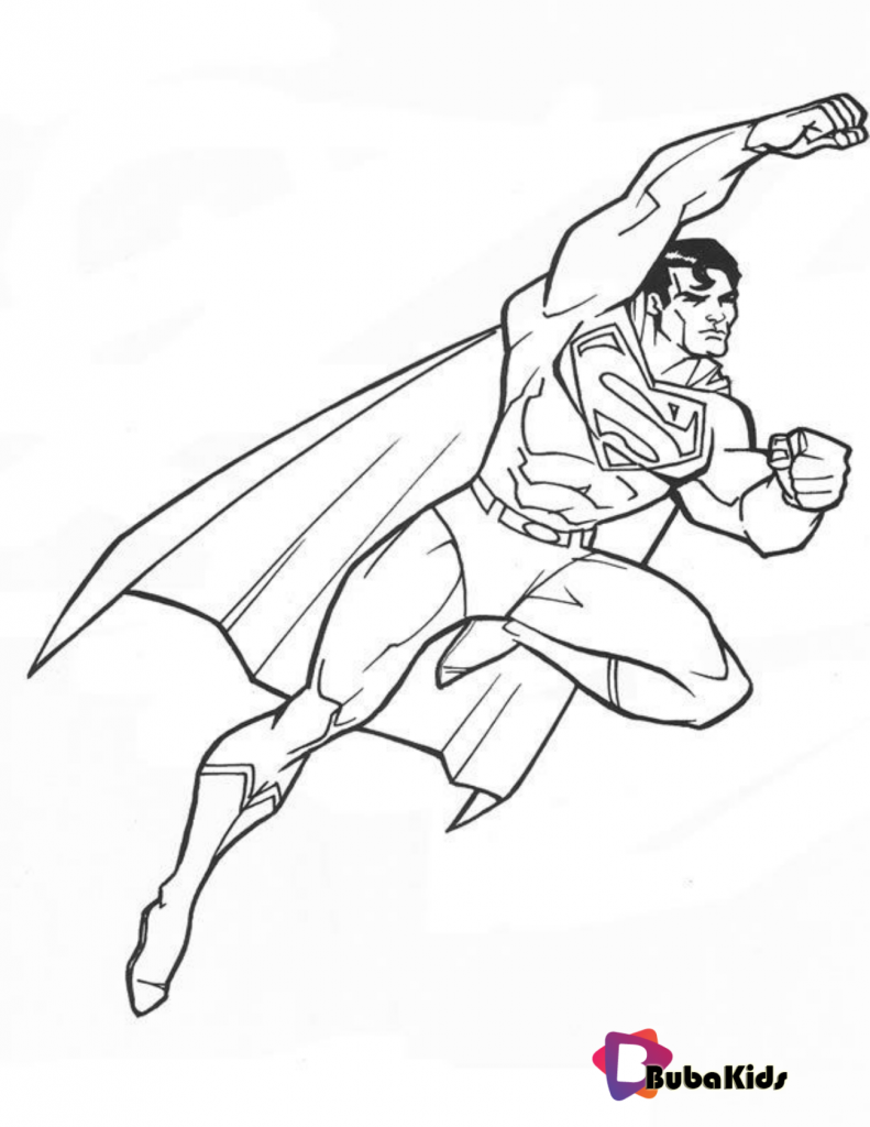 Superman Coloring Book Pages on bubakids