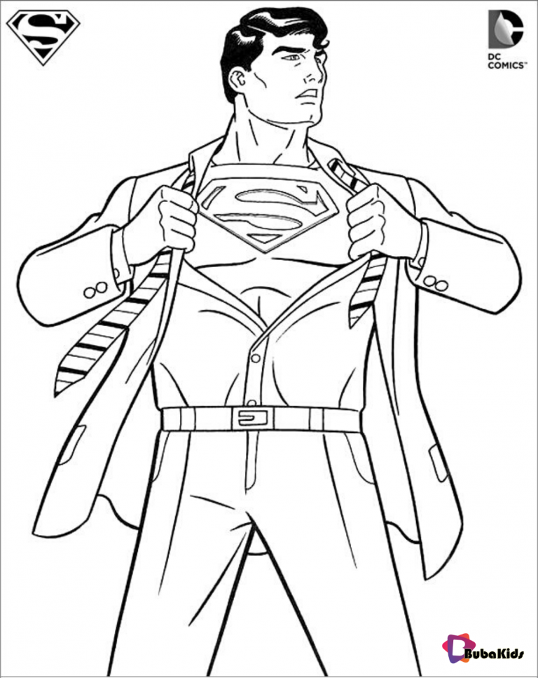 Superman printable coloring page