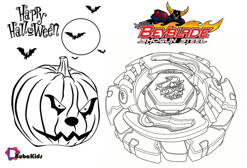 happy halloween beyblade shogun steel printable coloring page