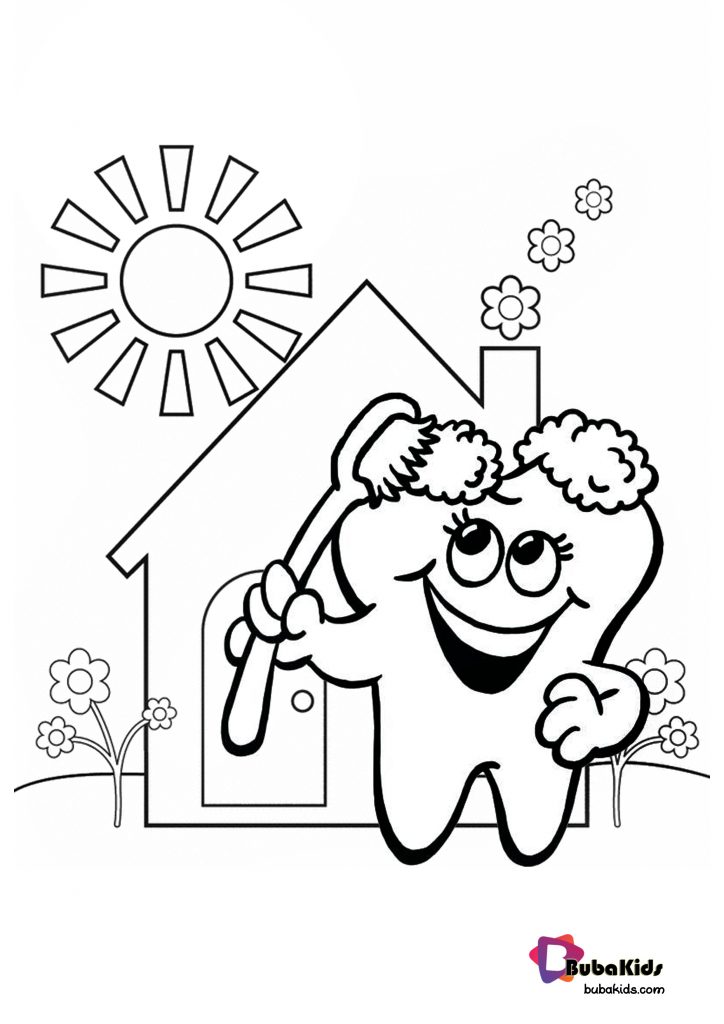 kids dental coloring pages